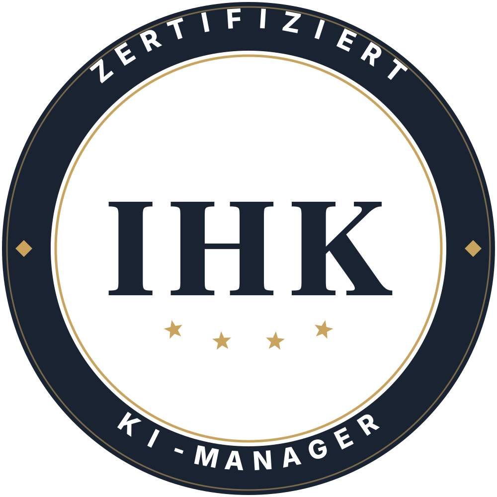 Siegel KI-Manager IHK – Jan Beilmann, IHK-Zertifikatslehrgang
